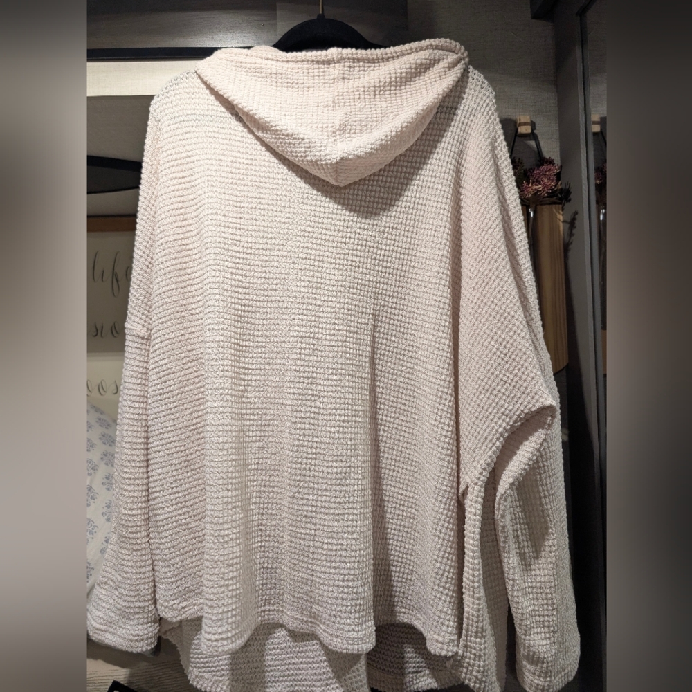 CAUGHT YOU LOOKIN SIDE SLIT THERMAL ZIP UP - Picture 2 of 8